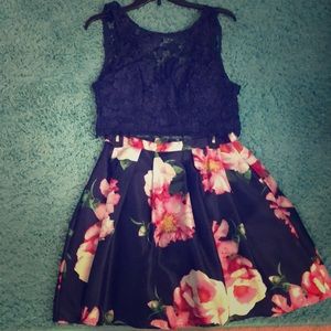 A two piece formal floral dress only worn once.